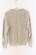 画像4: ZARA / オーバーリペアケーブル編みクルーネックプルオーバー EU M ライトベージュ O-26-04-20-018-ZA-to-YM-OS (4)