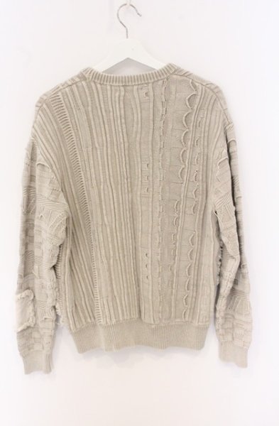 画像4: ZARA / オーバーリペアケーブル編みクルーネックプルオーバー EU M ライトベージュ O-26-04-20-018-ZA-to-YM-OS (4)
