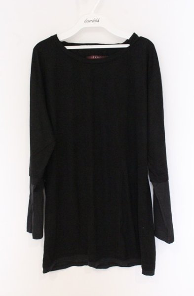 画像1: SEANA / スウェードライクカットソー L ブラック O-26-04-20-020-SE-to-YM-OS (1)