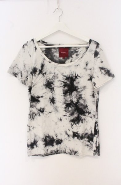 画像1: SEANA / ムラ染め総柄Tシャツ L ホワイトｘグレー O-26-04-20-021-SE-ts-YM-OS (1)