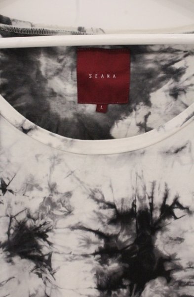 画像2: SEANA / ムラ染め総柄Tシャツ L ホワイトｘグレー O-26-04-20-021-SE-ts-YM-OS (2)