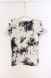 画像3: SEANA / ムラ染め総柄Tシャツ L ホワイトｘグレー O-26-04-20-021-SE-ts-YM-OS (3)