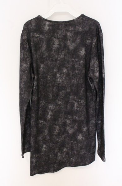 画像3: SEANA / ムラ染めアシンメトリーカットソー L ブラック O-26-04-20-022-SE-ts-YM-OS (3)