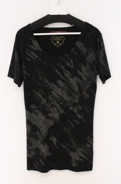 画像1: SEANA / ムラ染めロングTシャツ L ブラック O-26-04-20-023-SE-ts-YM-OS (1)