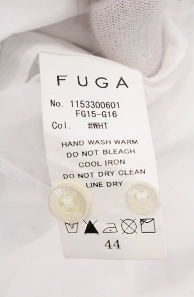 画像4: FUGA / Modesty ブロードワッシャー7分袖シャツ 44 ホワイト O-26-05-02-004-FU-sh-YM-OS (4)