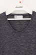 画像2: Zero by TORNADO MART / VネックボーダーTシャツ M ブルーグレー O-26-05-02-008-Ze-ts-YM-OS (2)