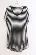 画像1: NO ID. BLACK / コットンボーダーラウンドロングTシャツ 1 ブラックｘホワイト O-26-05-02-011-NO-ts-YM-OS (1)