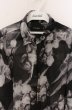 画像2: CIVARIZE / Disaster 6分袖ロングシフォンシャツ 46 ブラック O-26-05-06-027-CI-sh-YM-OS (2)