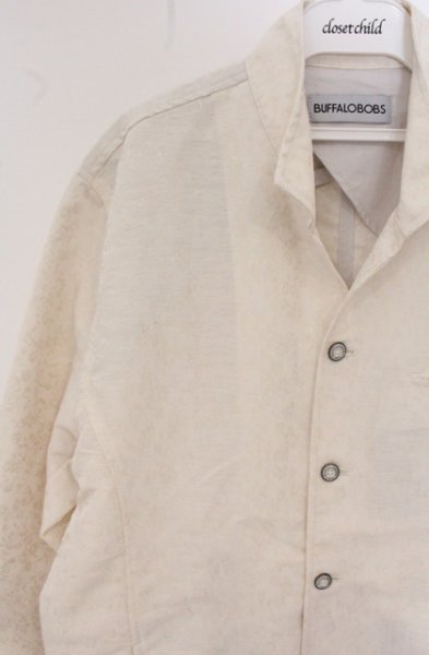 画像2: BUFFALO BOBS / COZZA-SHIRT JKT(コッザ シャツジャケット)イタリアンカラーシャツジャケット 2-3 ホワイト O-26-05-06-030-BU-to-YM-OS (2)