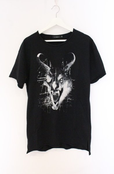 画像1: CIVARIZE / Tragedy アニマルスカルプリントビッグTシャツ 44 ブラック O-26-05-06-037-CI-ts-YM-OS (1)