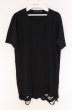 画像1: FUGA / オパールダメージ裾ロングTシャツ 44 ブラック O-26-05-06-039-FU-ts-YM-OS (1)