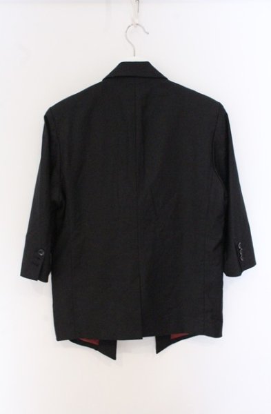 画像3: CIVARIZE / チェーン付きフェイクレイヤード五分袖テーラードジャケット 46 ブラック O-26-05-06-010-CI-ja-YM-OS (3)