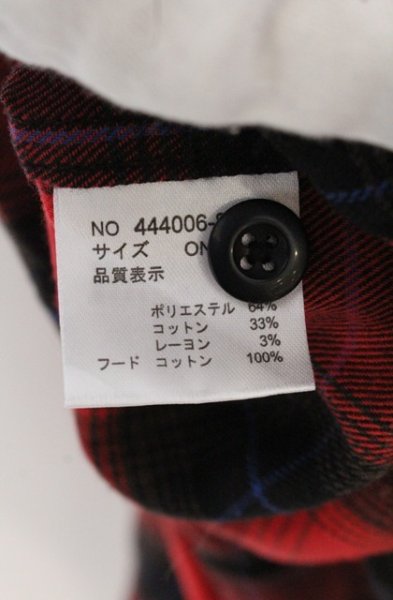 画像4: NO ID. BLACK / フード付きノースリーブシャツ ONE レッド O-26-05-06-001-NO-sh-YM-OS (4)