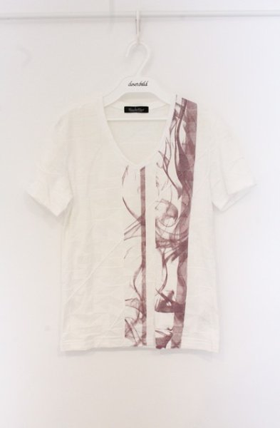 画像1: TORNADO MART / ダイヤカットジャガードVネックTシャツ M ホワイト O-26-05-06-020-TO-ts-YM-OS (1)