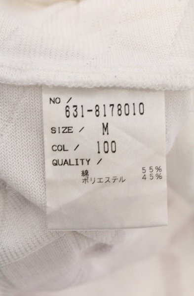 画像5: TORNADO MART / ダイヤカットジャガードVネックTシャツ M ホワイト O-26-05-06-020-TO-ts-YM-OS (5)