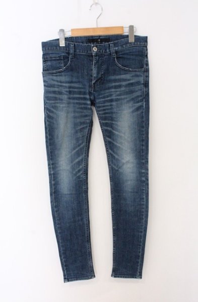 画像1: NO ID. / ストレッチデニムUSED加工スキニーデニムパンツ 2 インディゴ O-26-05-17-034-NO-pa-YM-OS (1)
