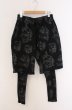 画像1: Moonage Devilment / 総柄ショートパンツ　レギンスセット F ブラック O-26-05-17-048-Mo-pa-YM-OS (1)
