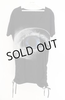 CIVARIZE / Drunk サイドZIP総柄VネックTシャツ 46 ブラックxホワイト