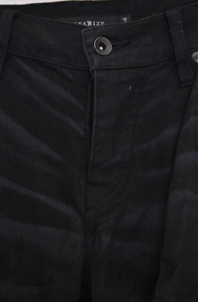 画像2: CIVARIZE / シャーリングフレアデニムパンツ 44 ブラック O-26-06-16-034-CI-pa-YM-OS (2)