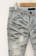 画像2: CIVARIZE / ダメージ加工ストレッチスキニーデニムパンツ 42 ライトインディゴ O-26-06-25-022-CI-pa-YM-OS (2)