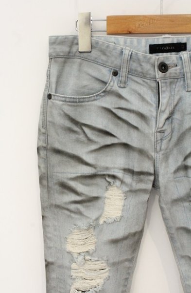 画像2: CIVARIZE / ダメージ加工ストレッチスキニーデニムパンツ 42 ライトインディゴ O-26-06-25-022-CI-pa-YM-OS (2)