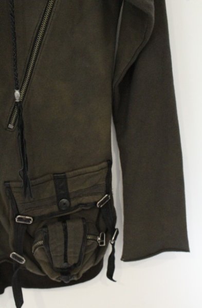 画像4: KMRii / Raven Hoodie パーカー 2 カーキ（ユーズド） O-26-06-25-002-KM-to-YM-OS (4)