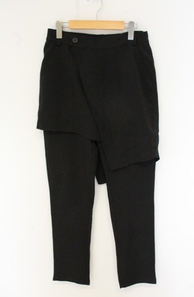 画像1: JURY BLACK / アシンメトリーラップパンツ 3 ブラック O-26-06-25-026-JU-pa-YM-OS (1)