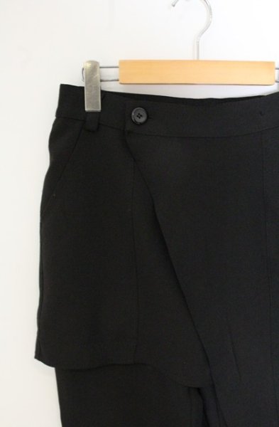 画像2: JURY BLACK / アシンメトリーラップパンツ 3 ブラック O-26-06-25-026-JU-pa-YM-OS (2)