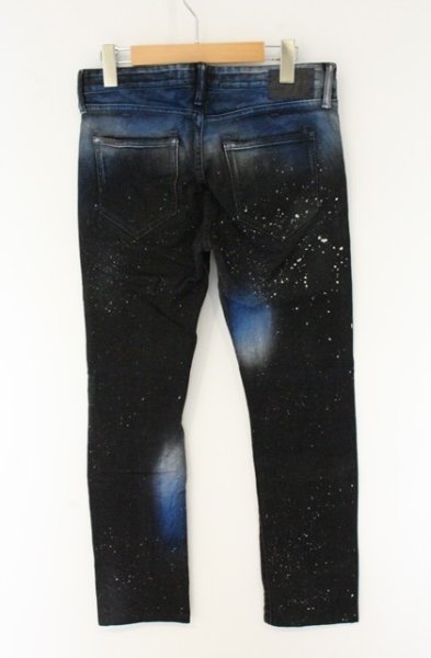 画像4: CIVARIZE / スプレー染めストレッチデニムパンツ 44 ブラックｘブルー O-26-06-25-030-CI-pa-YM-OS (4)