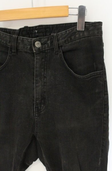 画像3: NO ID. / ユーズドウォッシュストレッチサルエルデニムパンツ 1 ブラック（グレー） O-26-06-25-034-NO-pa-YM-OS (3)
