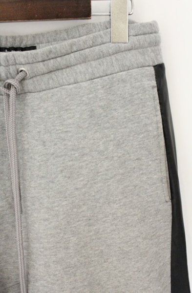 画像2: NO ID. BLACK / シンセティックレザートラックサルエルスキニーパンツ 1 グレーｘブラック O-26-06-25-036-NO-pa-YM-OS (2)