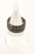 画像1: IVXLCDM / ×wjk croco pattern middle ring リング 17号 ブラック O-26-06-25-037-IV-ac-YM-OS (1)