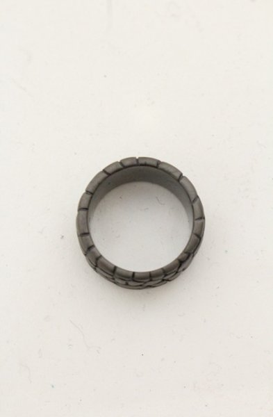 画像2: IVXLCDM / ×wjk croco pattern middle ring リング 17号 ブラック O-26-06-25-037-IV-ac-YM-OS (2)