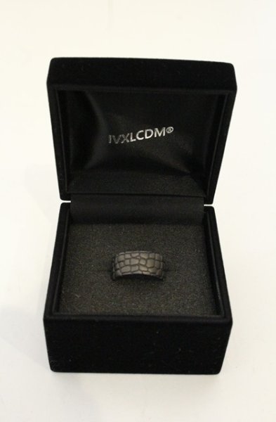 画像5: IVXLCDM / ×wjk croco pattern middle ring リング 17号 ブラック O-26-06-25-037-IV-ac-YM-OS (5)