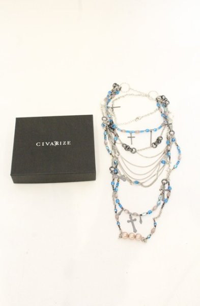 画像5: CIVARIZE / Achieve多重パーツネックレス  ブルーｘシルバー O-26-06-25-040-CI-ac-YM-OS (5)