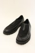 画像1: NO ID. / Front Gore Moccasin シューズ 40（25.5cm) ブラック O-26-06-25-041-NO-sho-YM-OS (1)