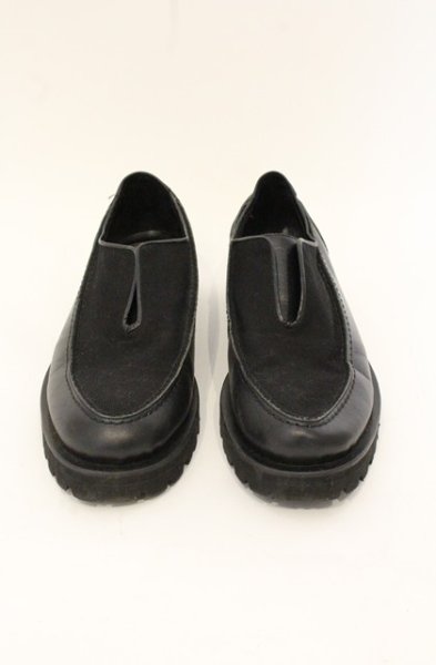 画像2: NO ID. / Front Gore Moccasin シューズ 40（25.5cm) ブラック O-26-06-25-041-NO-sho-YM-OS (2)