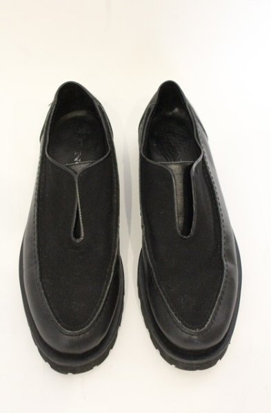 画像3: NO ID. / Front Gore Moccasin シューズ 40（25.5cm) ブラック O-26-06-25-041-NO-sho-YM-OS (3)