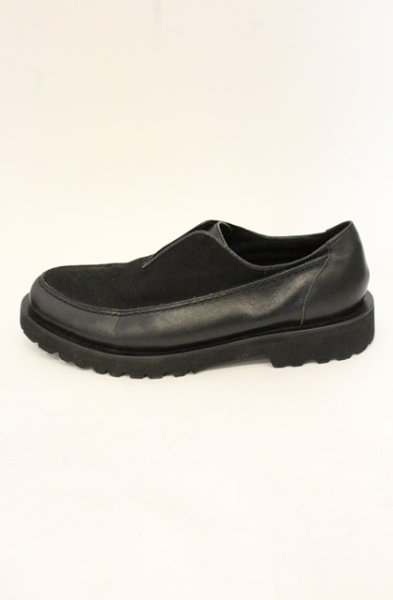 画像4: NO ID. / Front Gore Moccasin シューズ 40（25.5cm) ブラック O-26-06-25-041-NO-sho-YM-OS (4)