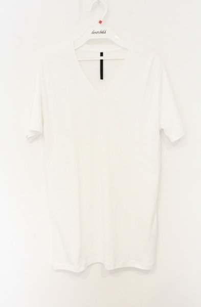 画像1: GalaabenD / バイオシルケットスムースVネックTシャツ m ホワイト O-26-06-25-042-Ga-ts-YM-OS (1)