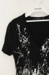 画像2: CIVARIZE / Drunk サイドZIP総柄VネックTシャツ 46 ブラックｘホワイト O-26-06-25-006-CI-ts-YM-OS (2)
