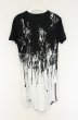 画像3: CIVARIZE / Drunk サイドZIP総柄VネックTシャツ 46 ブラックｘホワイト O-26-06-25-006-CI-ts-YM-OS (3)