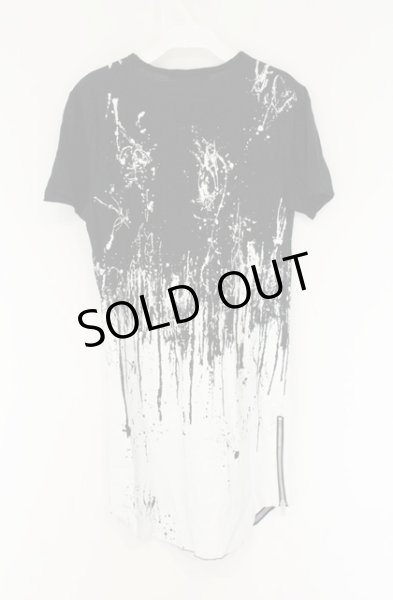 画像3: CIVARIZE / Drunk サイドZIP総柄VネックTシャツ 46 ブラックｘホワイト O-26-06-25-006-CI-ts-YM-OS (3)