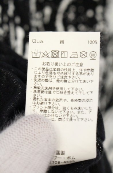 画像5: CIVARIZE / Drunk サイドZIP総柄VネックTシャツ 46 ブラックｘホワイト O-26-06-25-006-CI-ts-YM-OS (5)
