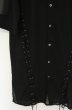 画像2: CIVARIZE / レースアップシフォン五分袖ロングシャツ 44 ブラック O-26-06-25-009-CI-sh-YM-OS (2)