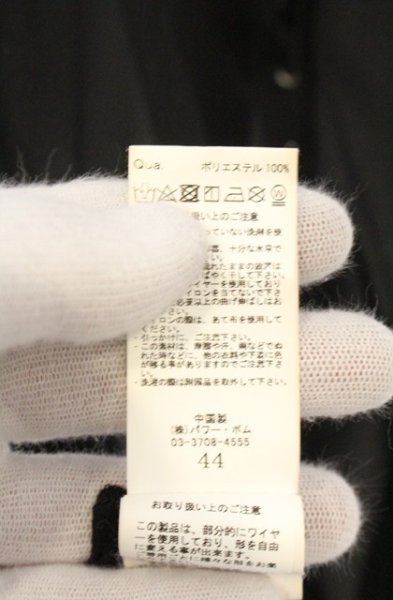 画像6: CIVARIZE / レースアップシフォン五分袖ロングシャツ 44 ブラック O-26-06-25-009-CI-sh-YM-OS (6)