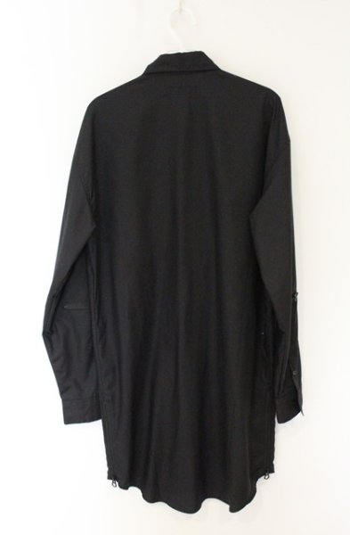 画像4: CIVARIZE / ZIP付きロングシャツ 44 ブラック O-26-06-25-010-CI-sh-YM-OS (4)