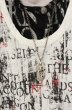 画像2: BERNINGS-SHO / ネックレス付きレイヤードカットソー M ホワイトｘブラックｘグレージュ O-26-06-25-015-BE-to-YM-OS (2)