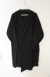 画像1: NO ID. BLACK / アシンメトリーフーデッドBIGロングガウン ONE ブラック O-26-06-25-018-NO-ja-YM-OS (1)