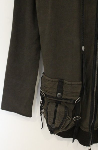 画像2: KMRii / Raven Hoodie パーカー 2 カーキ（ユーズド） O-26-06-25-002-KM-to-YM-OS (2)